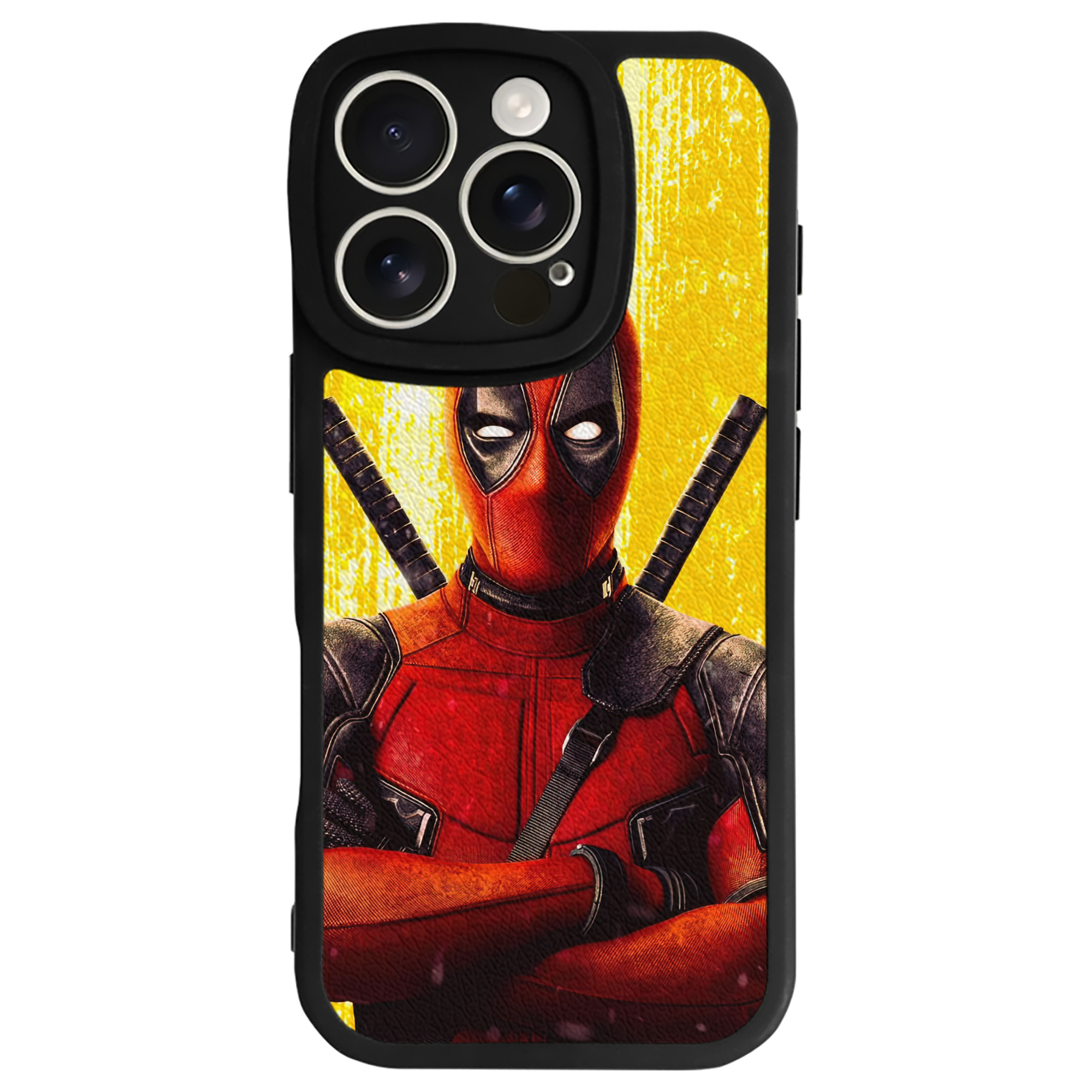 （画像用） Deadpool デッドプール 【iPhone 16シリーズ対応】シリコンスマホケース（レザー調） 材質：シリコン